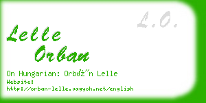 lelle orban business card